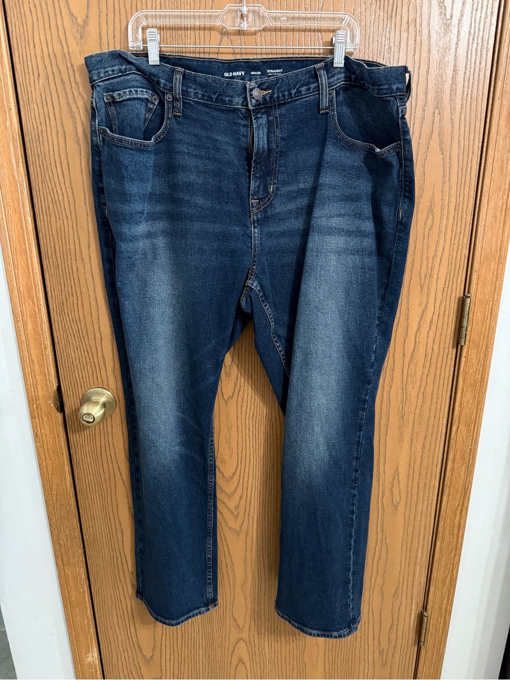 Old Navy Men's Dark Wash Straight Jeans - Blue